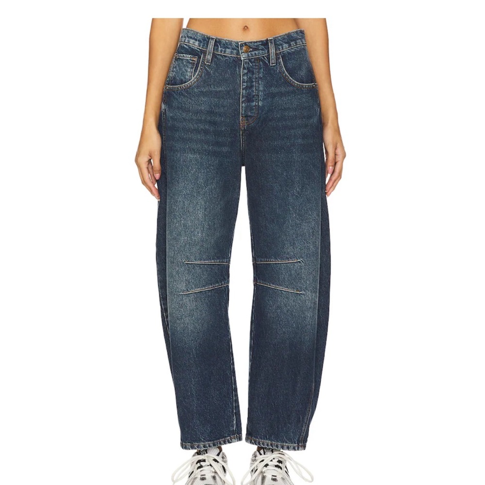NWOT We The Free Good Luck Mid Rise Barrel Jeans
